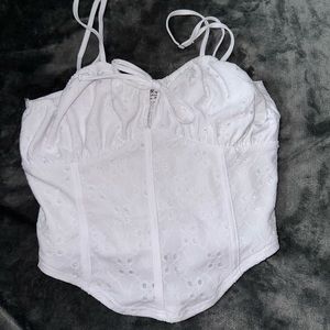 White crop top